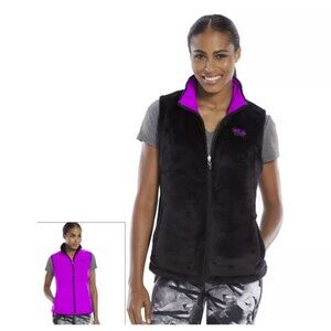 ❤️358 FILA SPORT Reversible Zip Up Fleece Vest